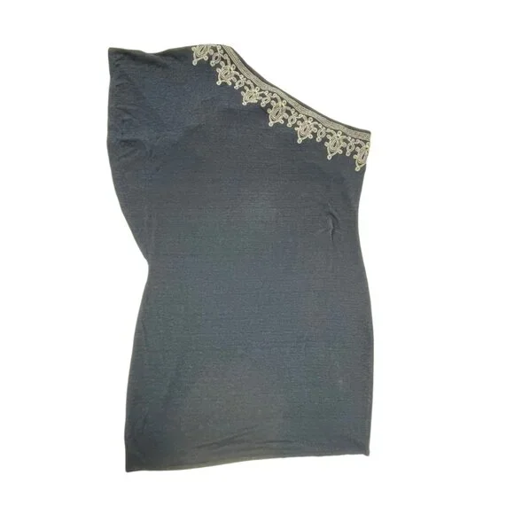 tommy bahama one shoulder dress Tommy Bahama | Dresses | Tommy Bahama Womens Navy One Shoulder Embroidered Linen Blend Dress S Beachy